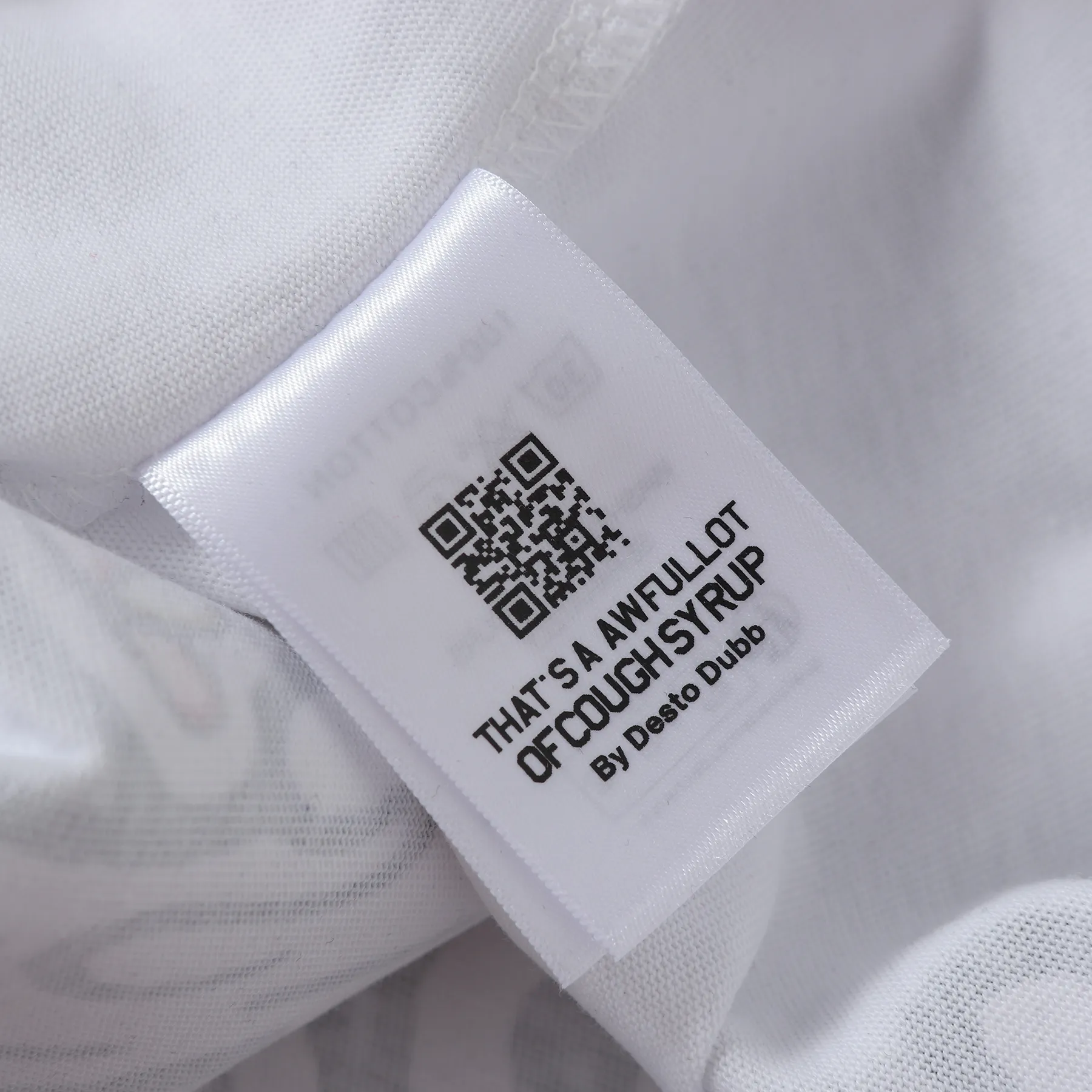 2213#White I THAT'S A AWFUL LOT OF COUGH SYRUP In Stock Real shot American simple trendy brand loose casual T-shirt Fabric (fabric): 32 counts Weight combed double yarn pure cotton Sizes (size): S-M L X L Color (colour): White,
